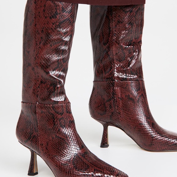 Sam Edelman Samira Red Leather Snake 